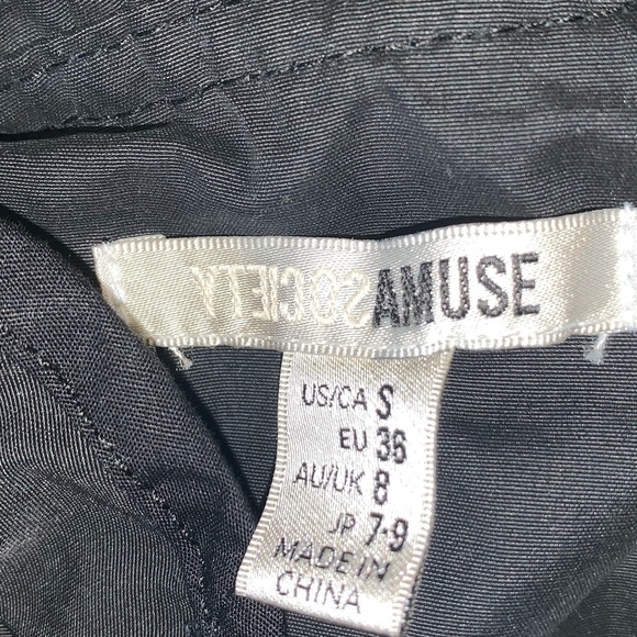 Revolve Amuse Society Black Ginger Woven Trench Coat Jacket Size Small Ruffle - Picture 7 of 9